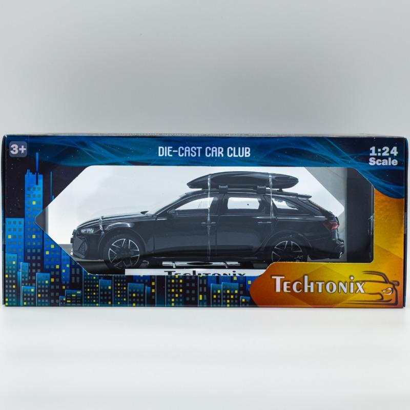 Techtonix Audi RS6 Sound And Light Six Door Open Pull Cack Car - Black