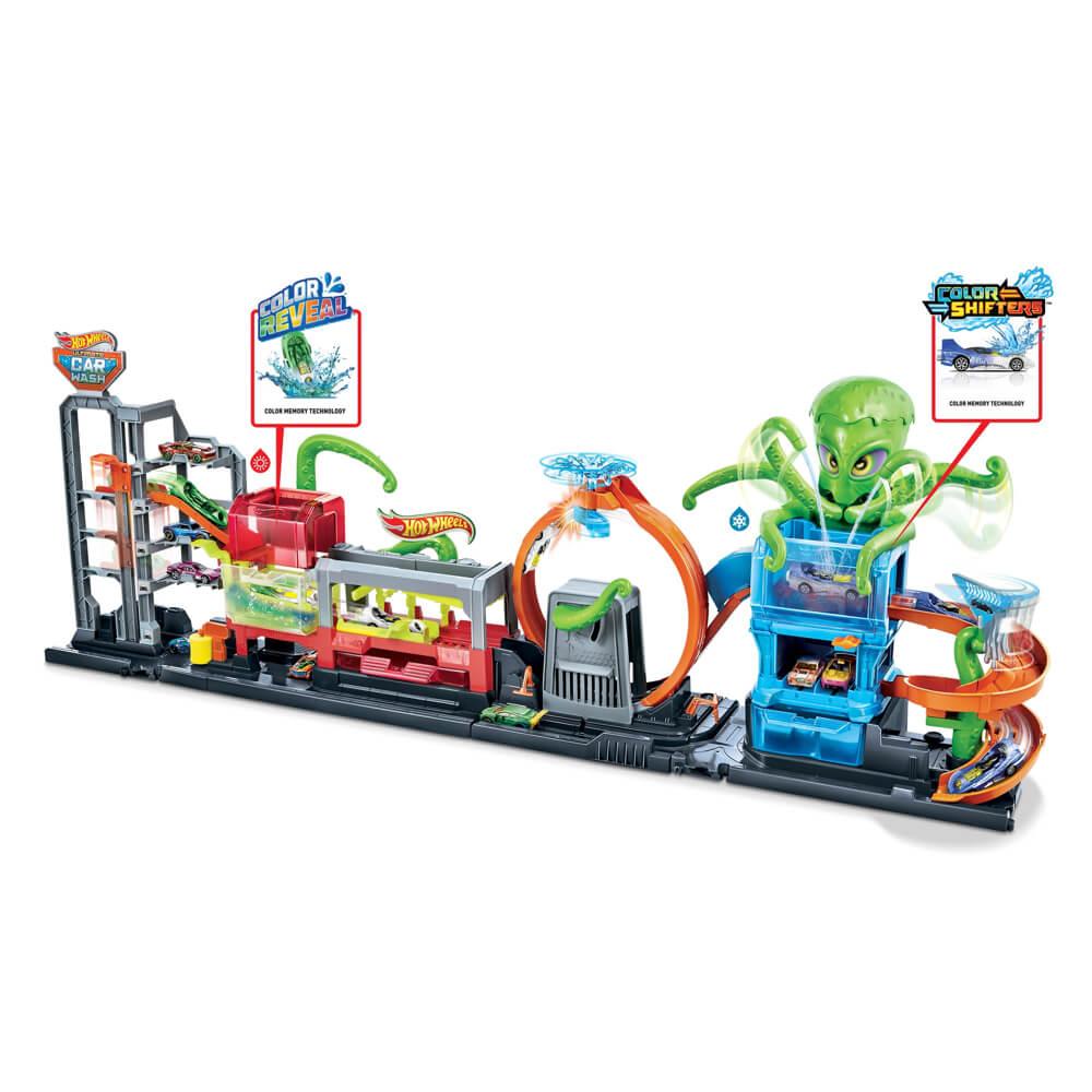 Hot Wheels Ultimate Octo Car Wash Playset with Color Reveal