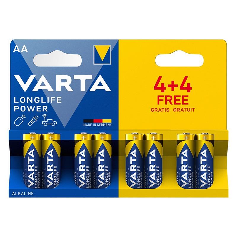 فارتا - بطاريات حجم AA لونج لايف 4+4 قطع