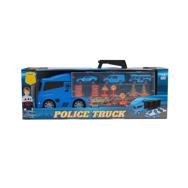 Police Truck Carry Case Storage Cars For Kids