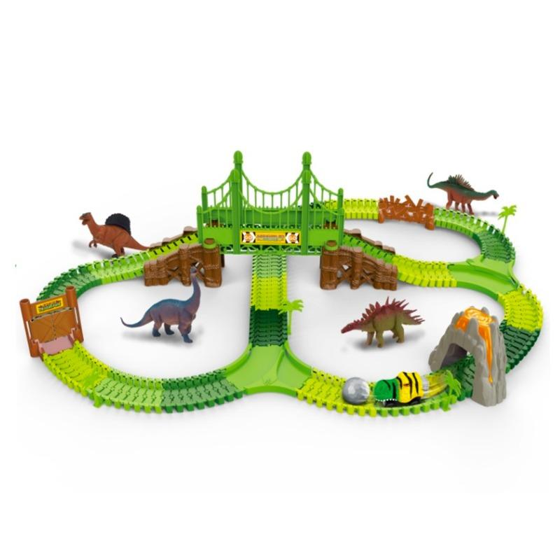 Dinosaur Race Track Toy Set 213 PCS