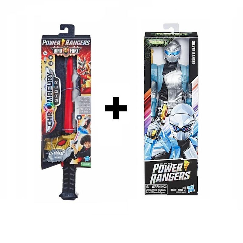 Buy 1 Get 1 Free Power Rangers Dino Fury Chromafury Saber + Power Rangers Beast Morphers - Assorted