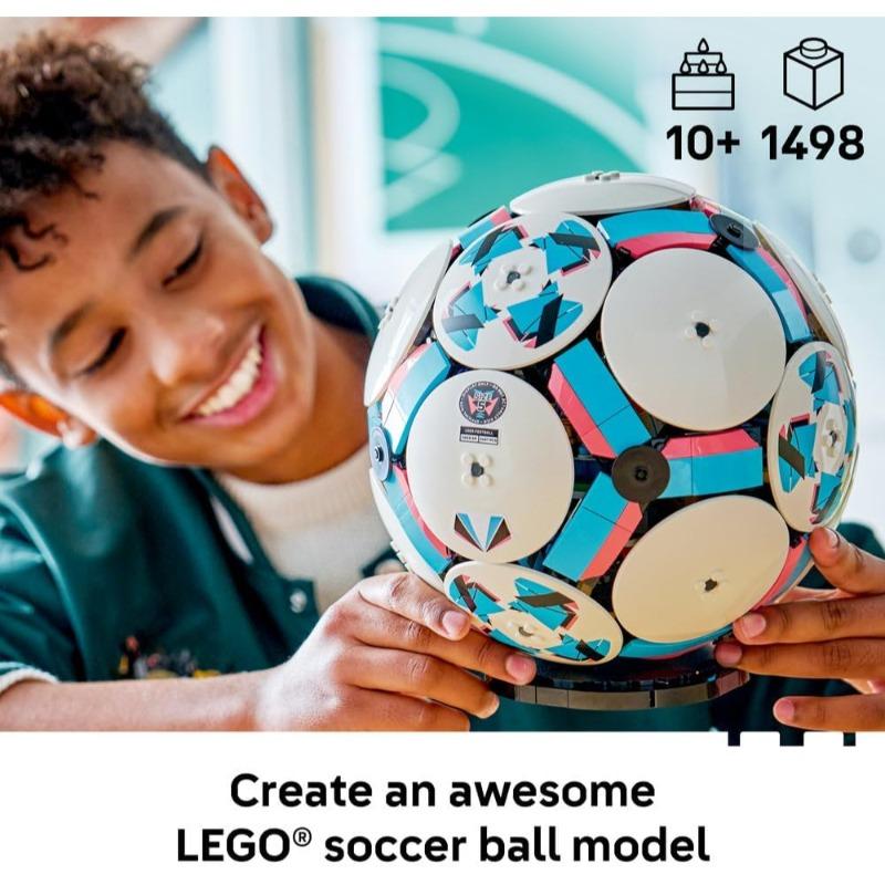 LEGO Football 3D Display Model with Interactive Mini Stadium