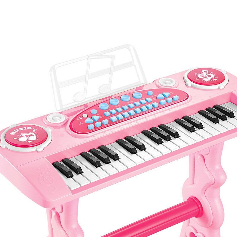 Kaichi - 37 Keys Blue Electronic Piano Set Pink