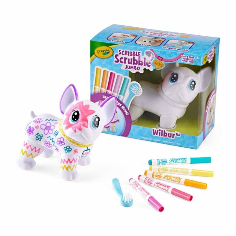 Scribble Scrubbie Jumbo Wilbur 4 Pack – Color & Wash Pet Playset