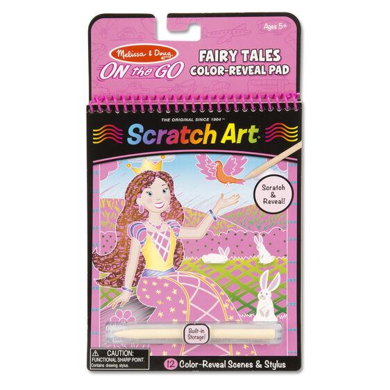 Melissa & Doug On the Go Scratch Art Color Reveal Pad - Fairy Tales