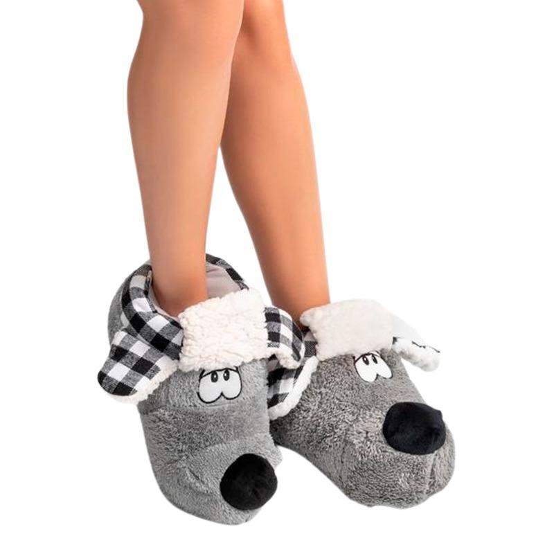 تويجي - سليبر بتصميم الجرو دودو لون رمادي مقاس 36-37