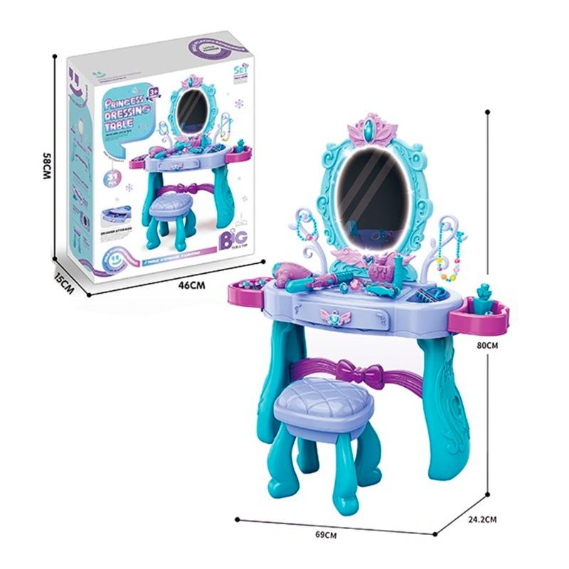 Princess Dressing Table and Chair with Light and Sound 31 Pcs