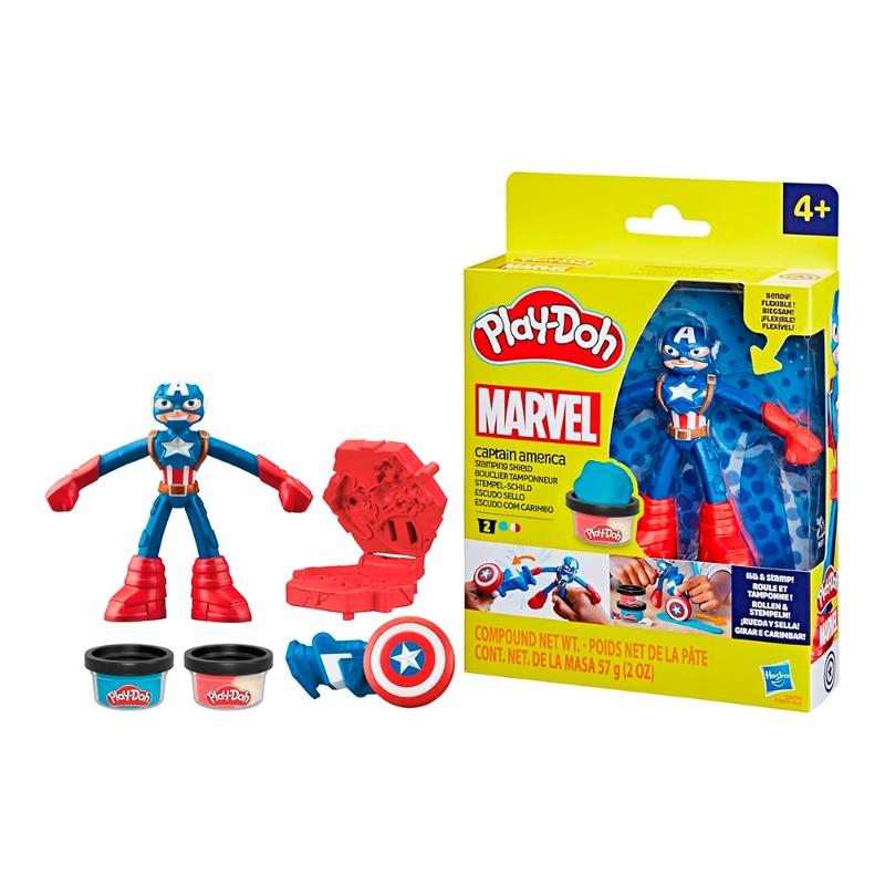 بلاي دو - مجموعة صلصال مارفل كابتن أمريكا مع شخصية بيندي المتحركة