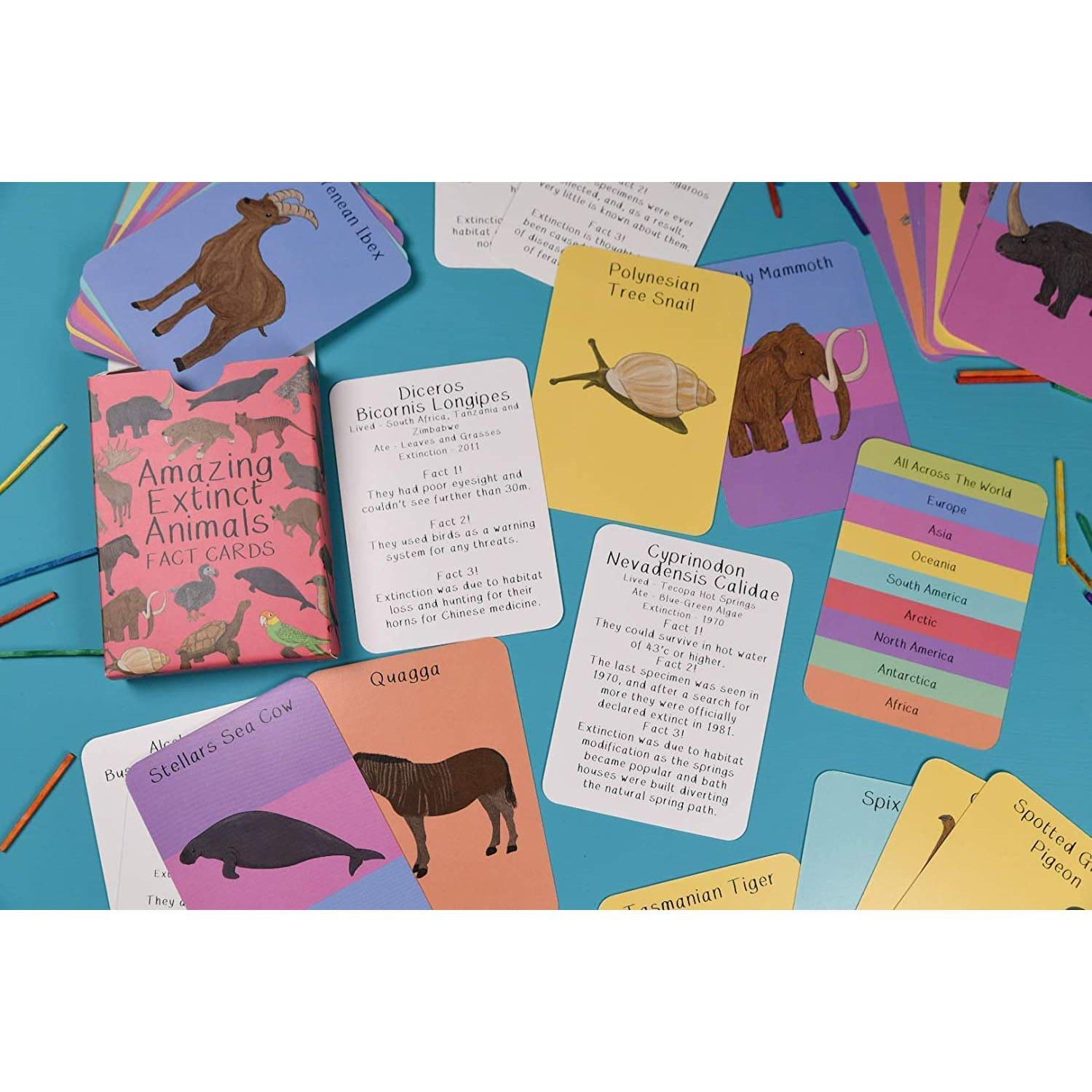 Amazing Extinct Animals Fact Cards