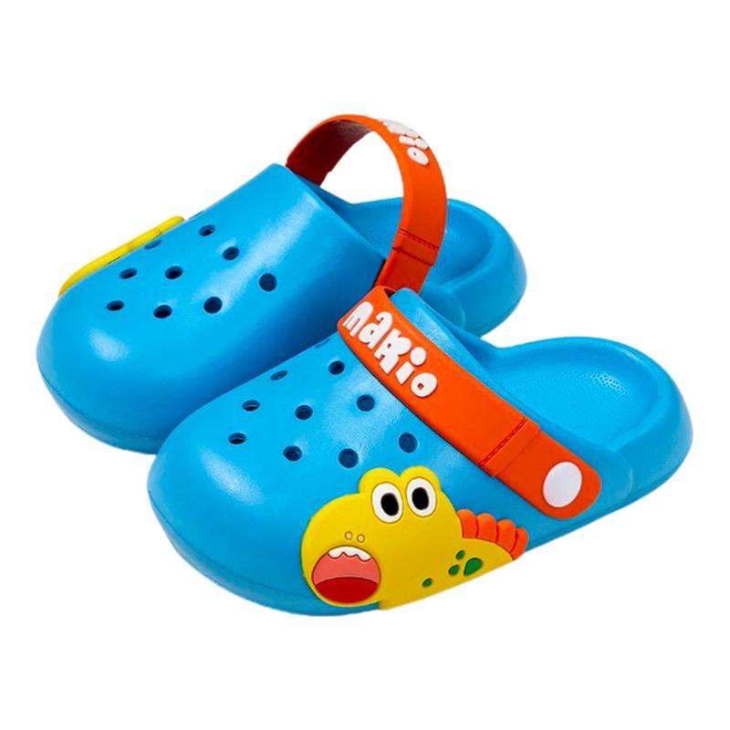 Cheerful Mario Kids Sandals Side Stick Dinosaur