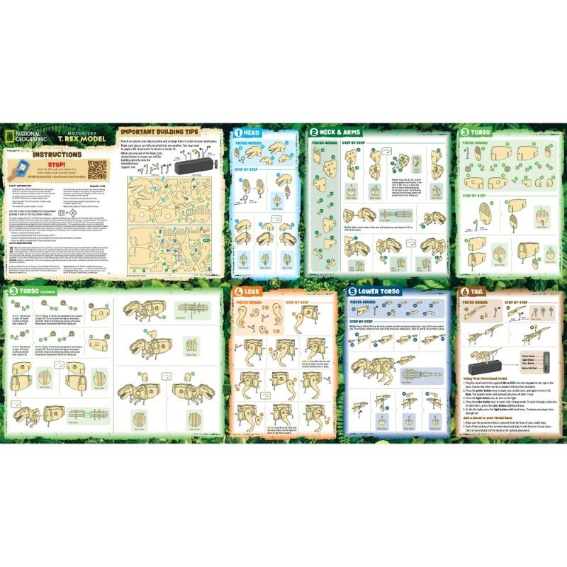 National Geographic T Rex Puzzle Motorized with LED Stand