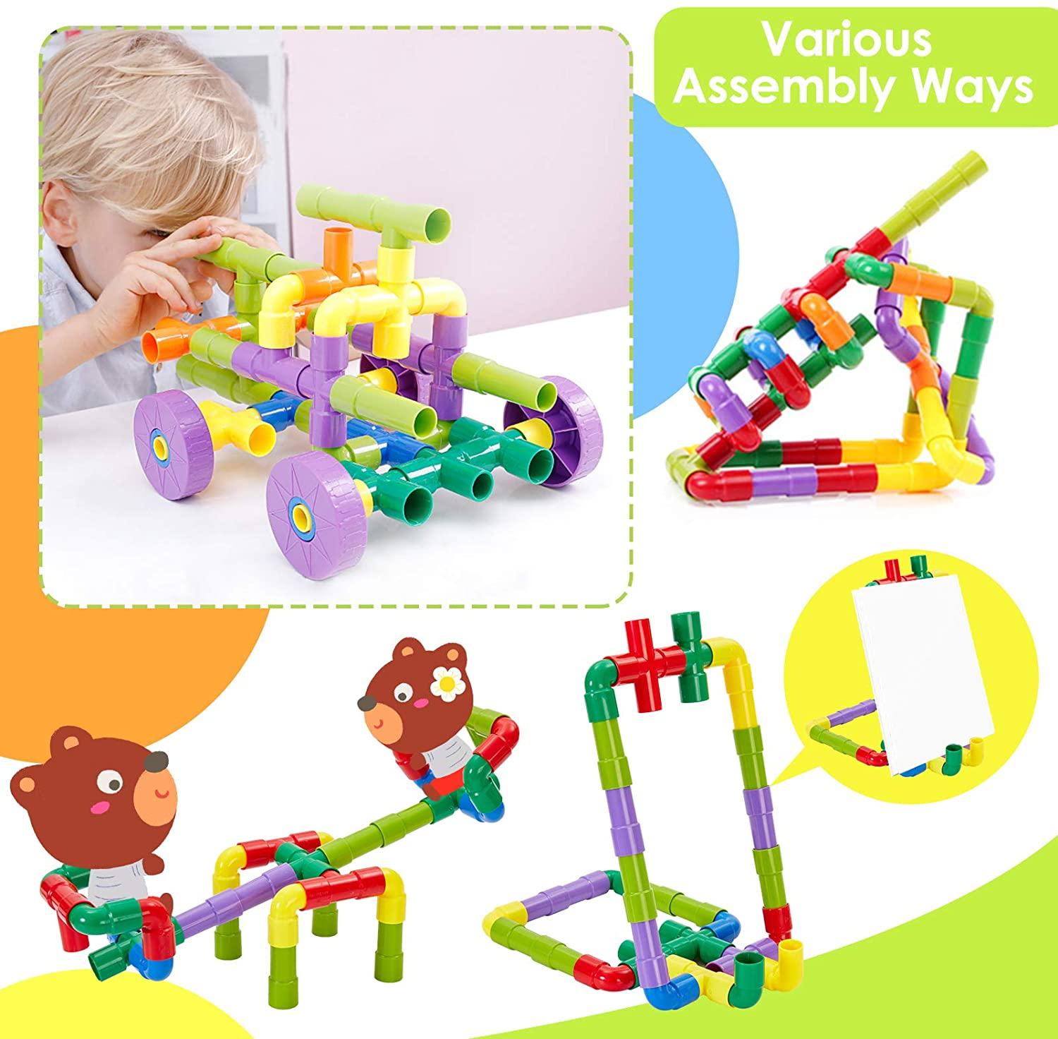 مجموعة أنابيب البناء التعليمية 108 قطعة