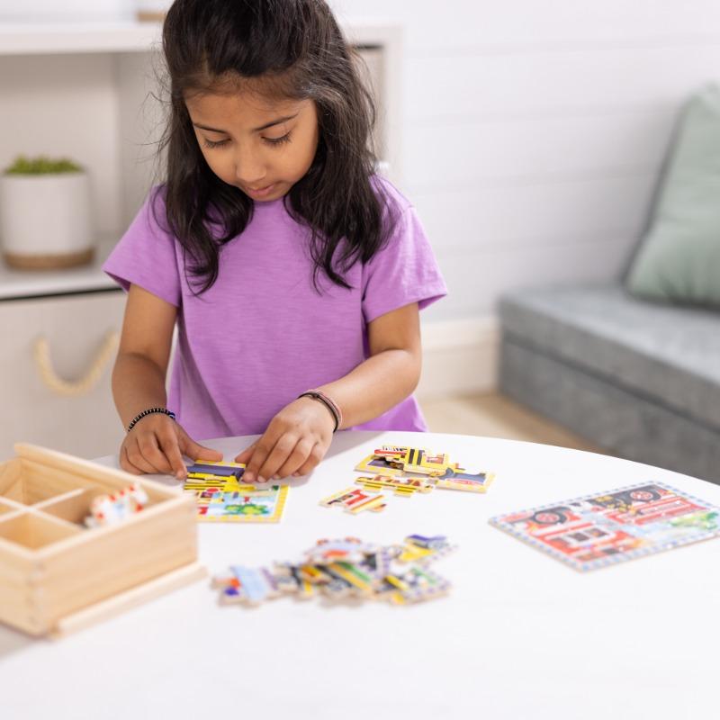 Wooden Vehicle Jigsaw Puzzles Set