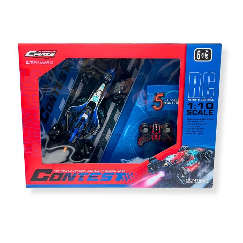 سيارة دريفت RC بتقنية 2.4G مع خاصية الرذاذ مقياس 1:10 قابلة للشحن ألوان متعددة