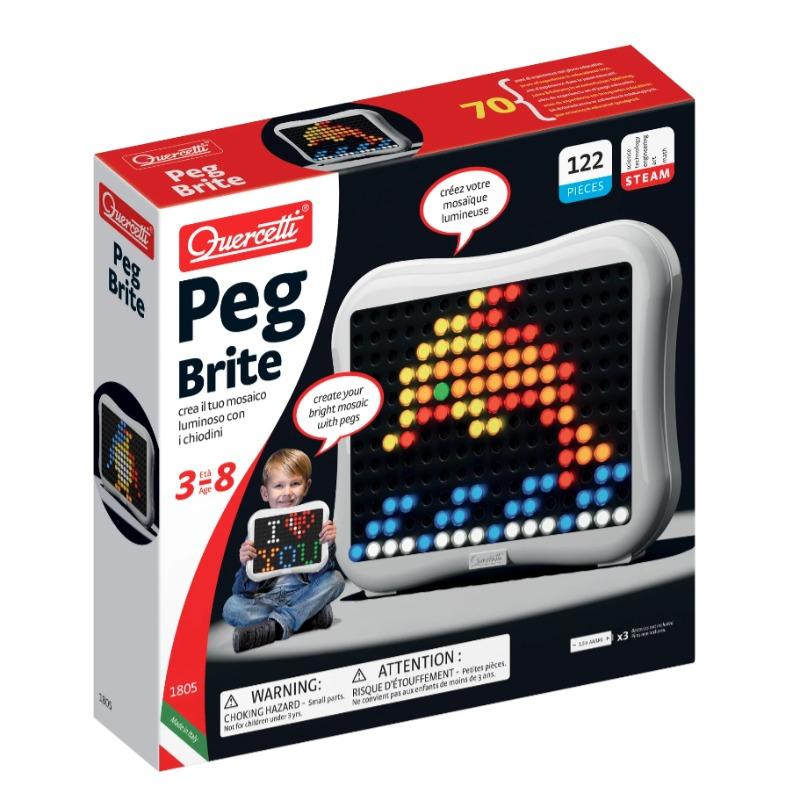 Quercetti Peg Brite - 122 Pieces