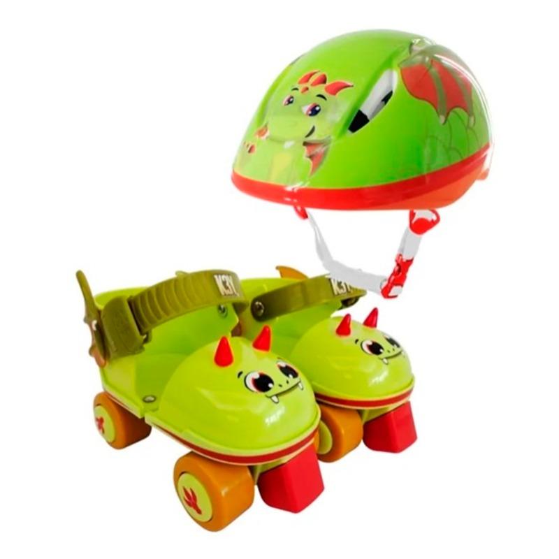 Keyriders Roller Skates And Helmet Keycombo Junior 3D - Dragon
