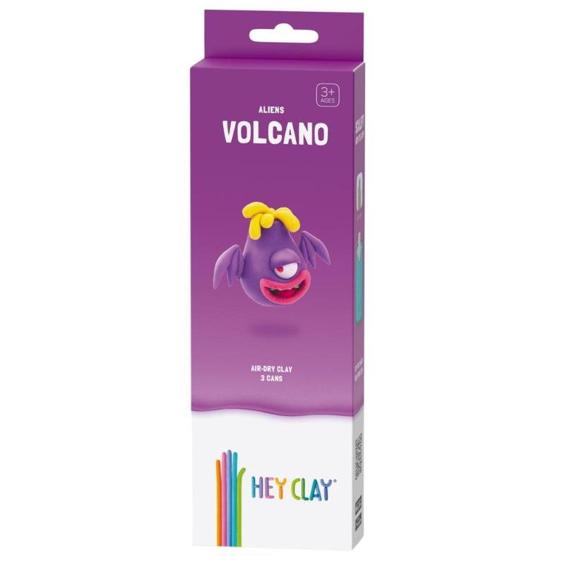 Hey Clay DIY Volcano Plastic Modelling Air Dry Clay Kit - 3pcs