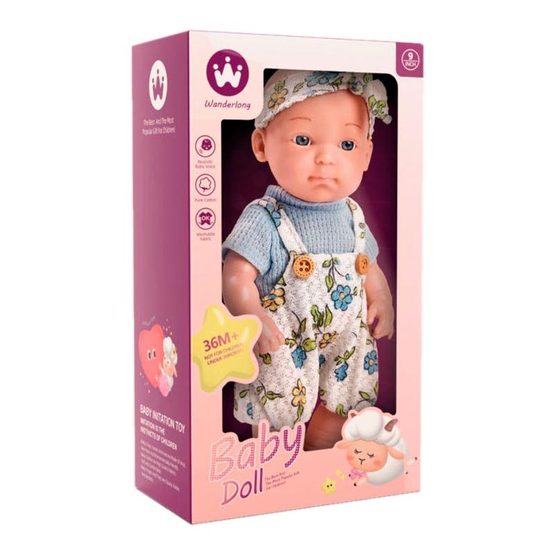 Baby Imitation Doll with Blue Clothes - 6 Inch