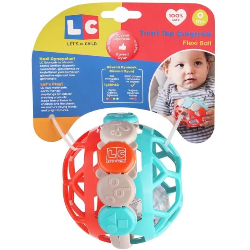 Lets Be Child Caterpillar Ball Rattle - Multicolors