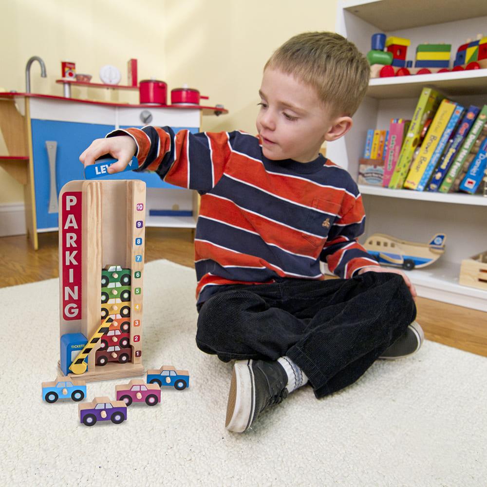 Melissa And Doug Wooden Stack And Count Parking Garage