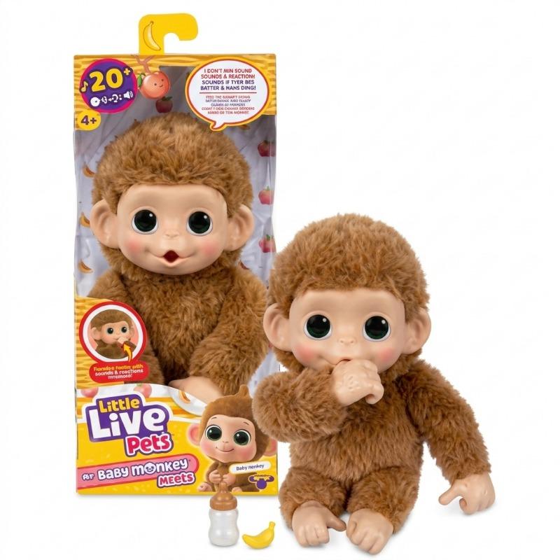Little Live Pets – My Baby Monkey Minis Pepi Peach (Single Pack)