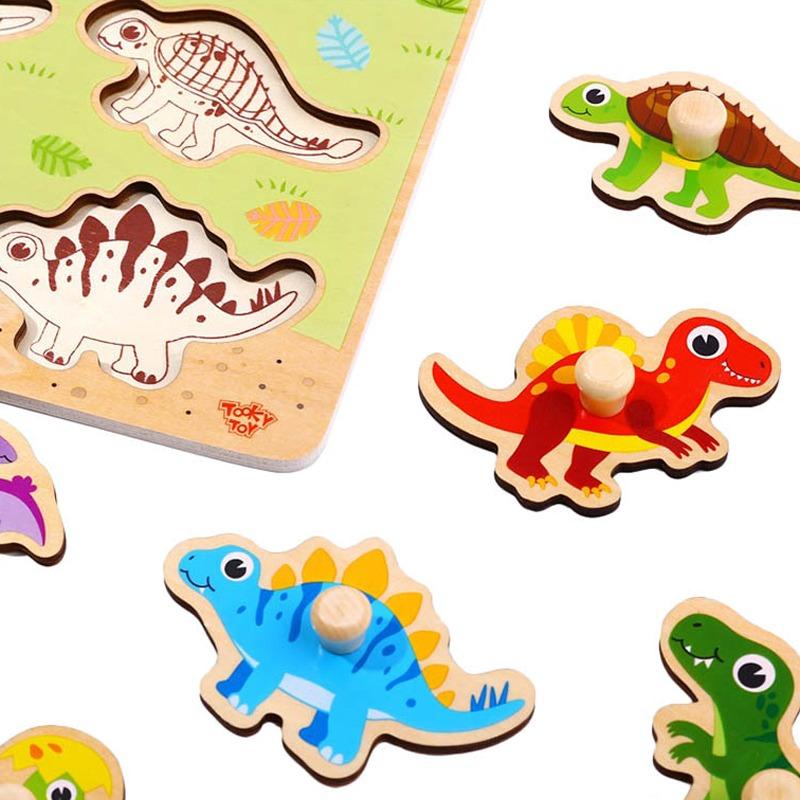 Tooky Toy Wooden Dinosaur Puzzle