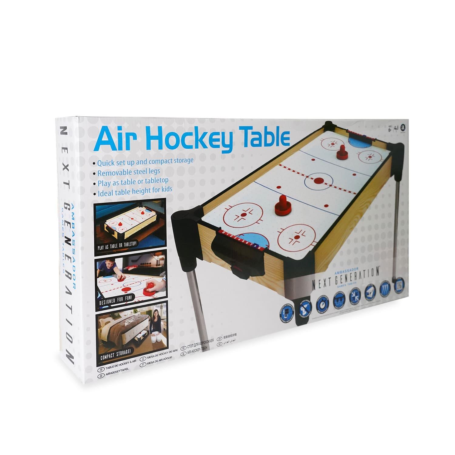 Wood Tabletop Air Hockey With Elevated Surface 68.5cm