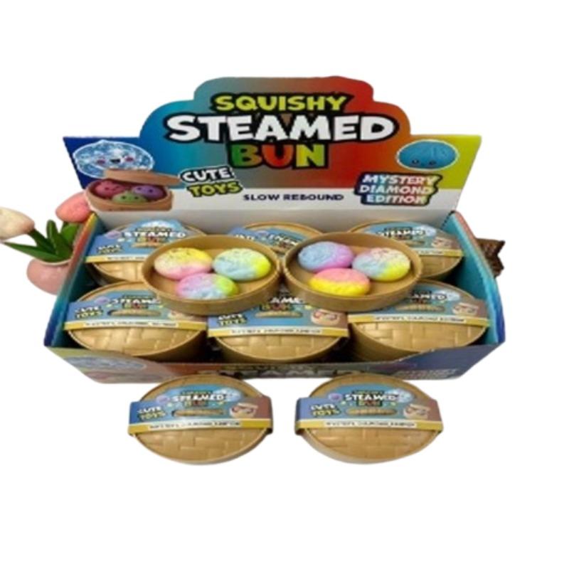 Gradient Color Steamed Bun Squishy – Soft Sensory Stress Relief Toy