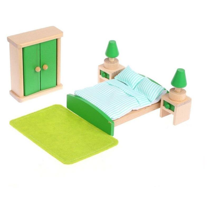 أثاث غرفة النوم الخشبية الصغيرة