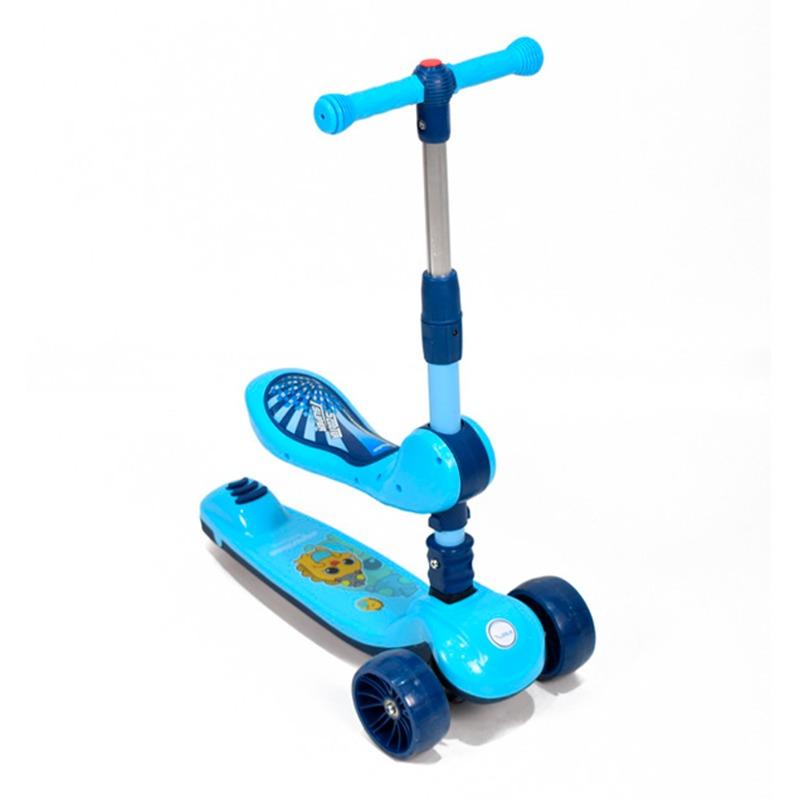 Amla Three Wheels Scooter With Music - Light Blue