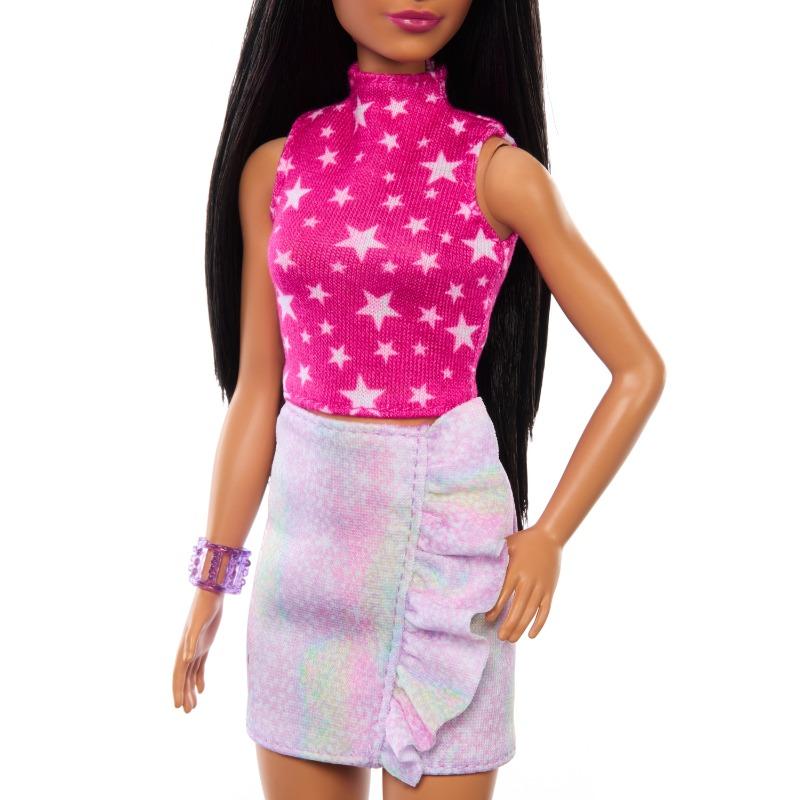 Barbie Fashion Barbie Doll in a Pink Skirt and Star-Print Blouse