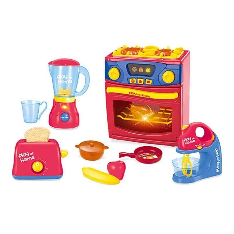 مجموعة أدوات المطبخ بأضواء وأصوات 3 في 1