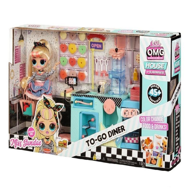 L.O.L. Surprise OMG To Go Diner Playset with 45 Surprises