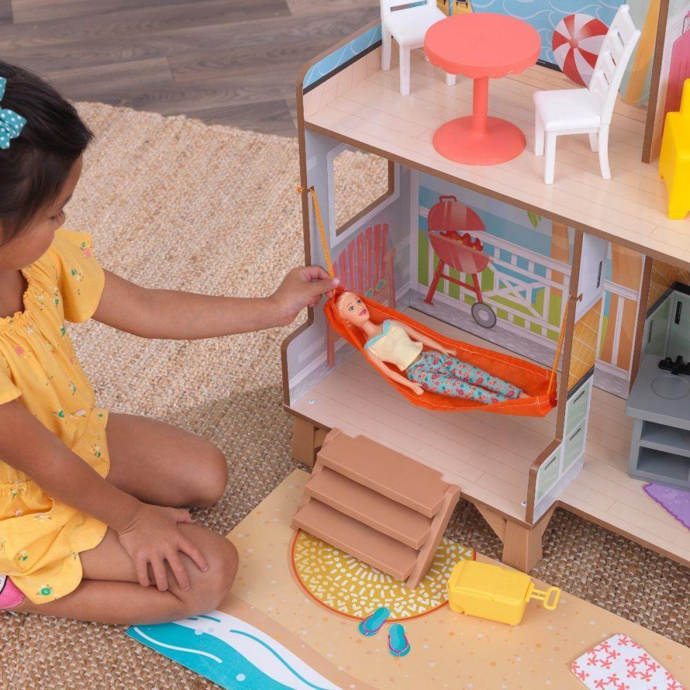 كيد كرافت - منزل الدمى المرح ذو الجانبين الشاطئ وعجلة فيريس