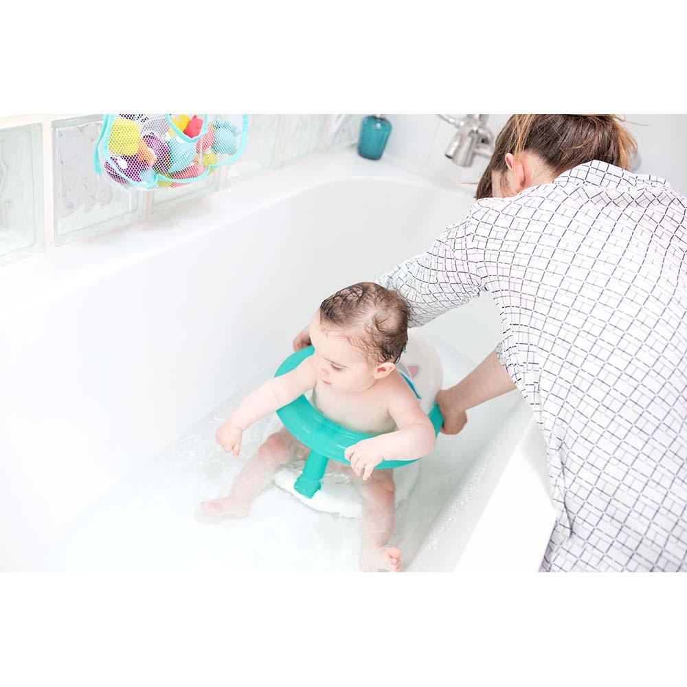 بادابول - مقعد استحمام للأطفال قابل للطي - أبيض