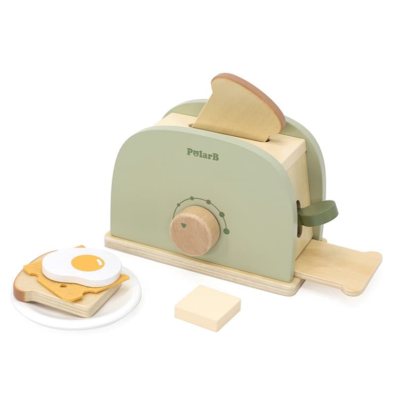 VIGA PolarB Wooden Toaster Set Green Accessories