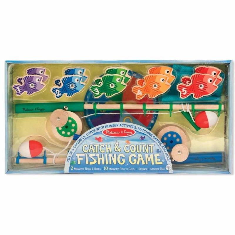 Melissa & Doug Catch & Count Wooden Fishing Game - Magnetic Learning Toy