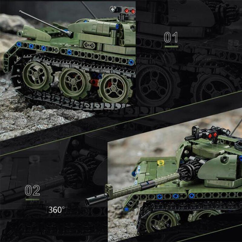 كيو مان - لعبة تركيب دبابة النمر العسكرية بجهاز تحكم عن بعد