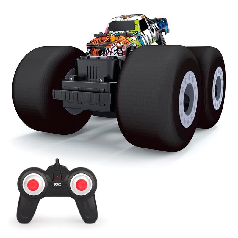 سيارة ستانت عجلات اسفنجية بجهاز تحكم عن بعد - متعدد الألوان