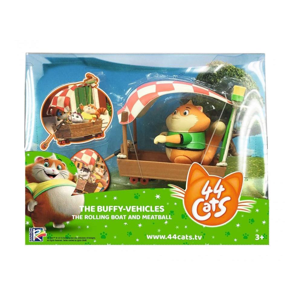 Smoby - 44 Cats Figure Meatball And Vehicle