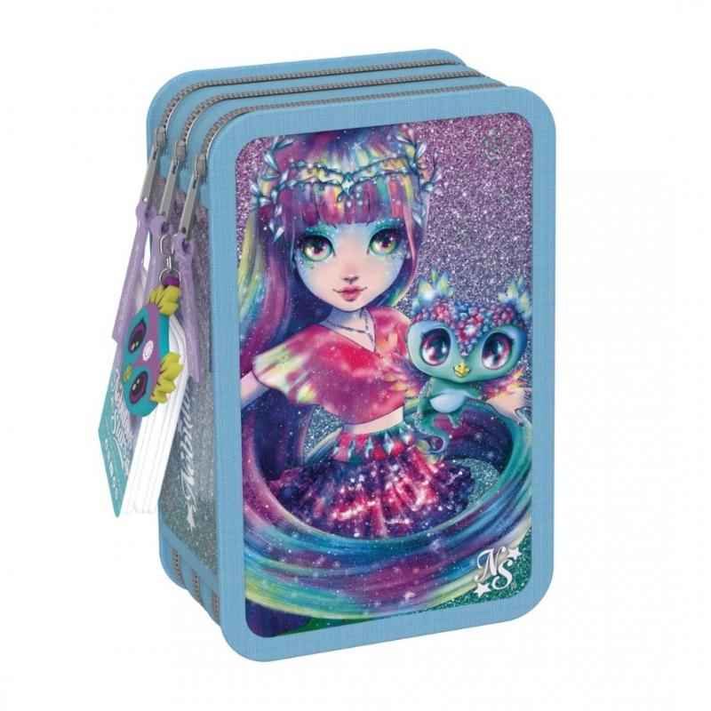 نيبولوس ستارز - حافظة أقلام مكونة من 3 طبقات ألوان متعددة