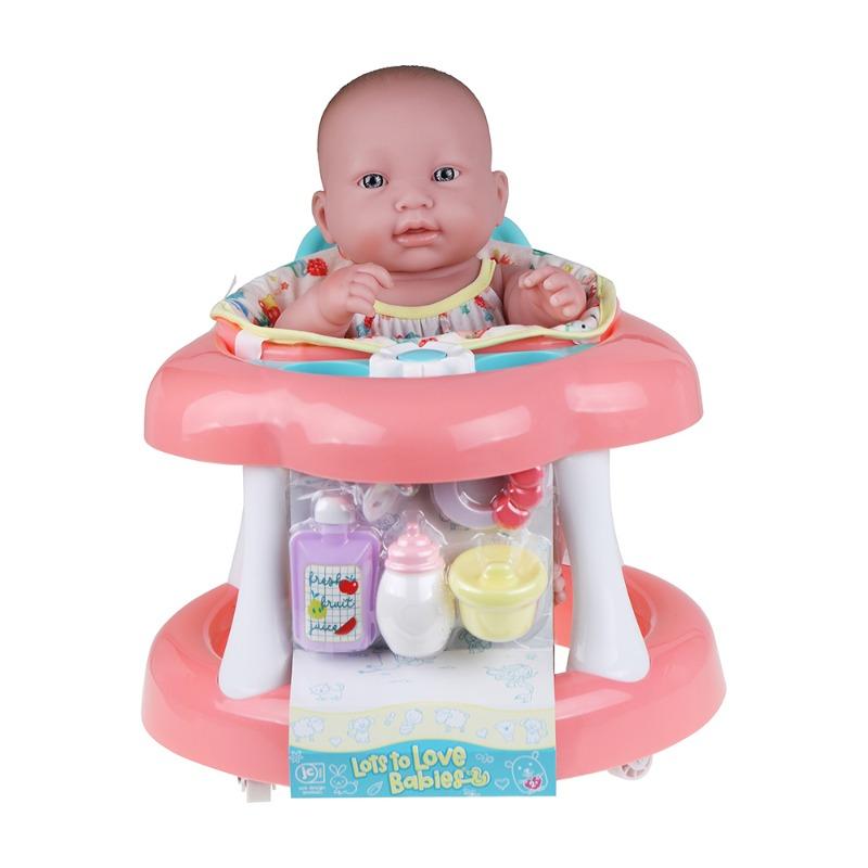 JC Toys Lots To Love Doll Walker And Accessories - 14 Inches.
