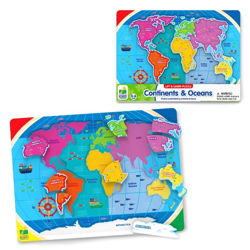 The Learning Journey Lift & Learn Continents & Oceans