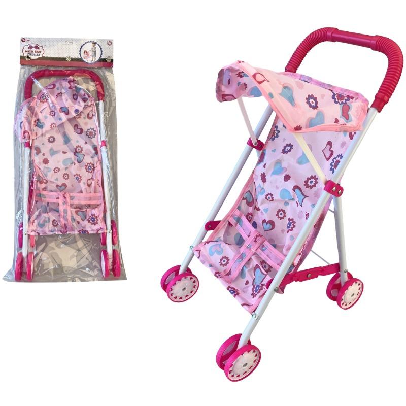 VDora Baby Doll Heart Metal Stroller - Pink