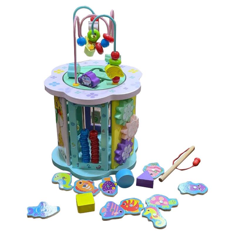 Baby Love Wooden Activity Cube House Gear