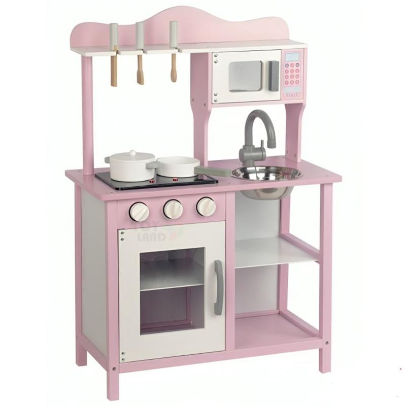 كيدلاند - مجموعة لعبة المطبخ الخشبي للاطفال