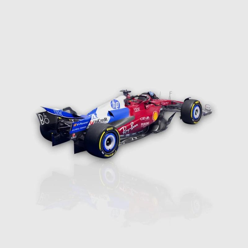 Bburago Ferrari SF-25 F1 Lewis Hamilton Model with Helmet & Display Base