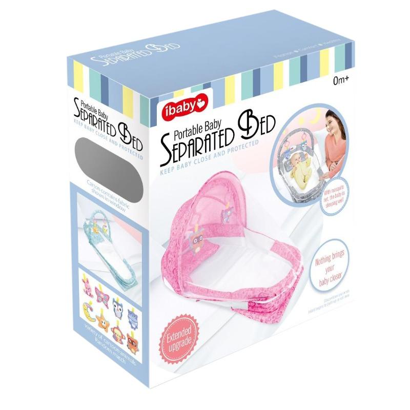 آي بيبي سرير أطفال محمول مع ناموسية