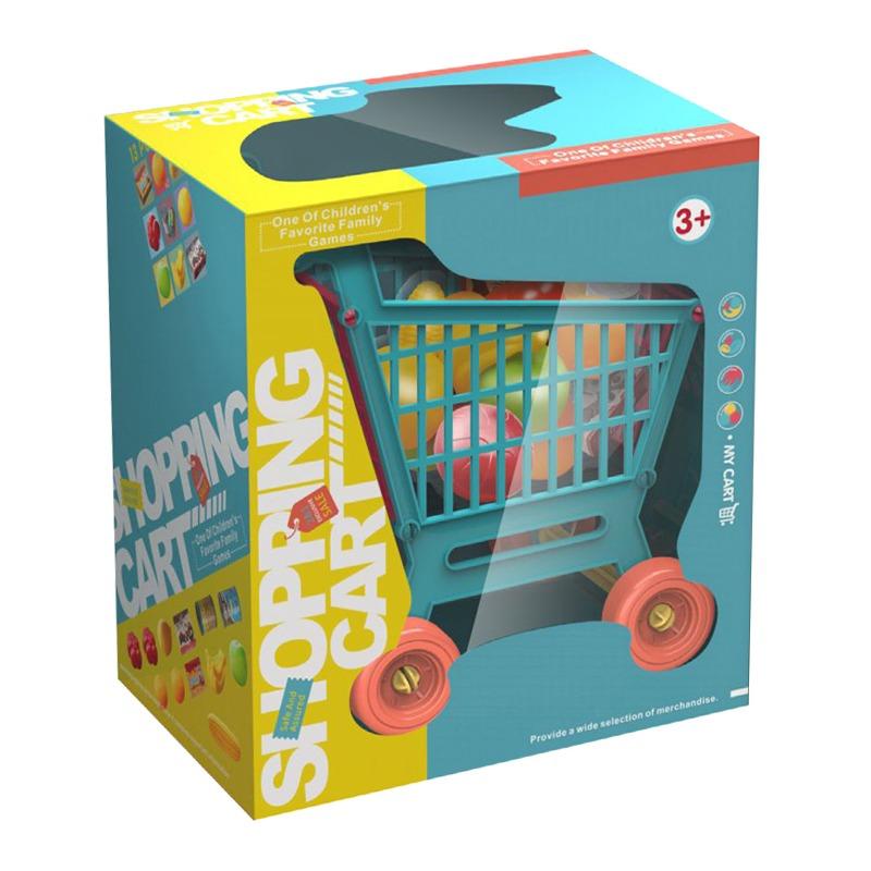 Supermarket Trolley Play Set - Blue